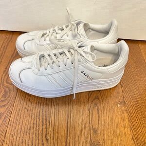 Adidas Gazelle Bold Triple Stacked Platform White Shoe size 6.5 Youth 8 Women